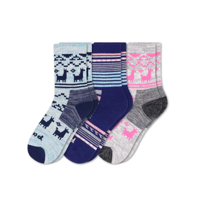 3 Pack - Women's Hiking Crew Pacas Socks