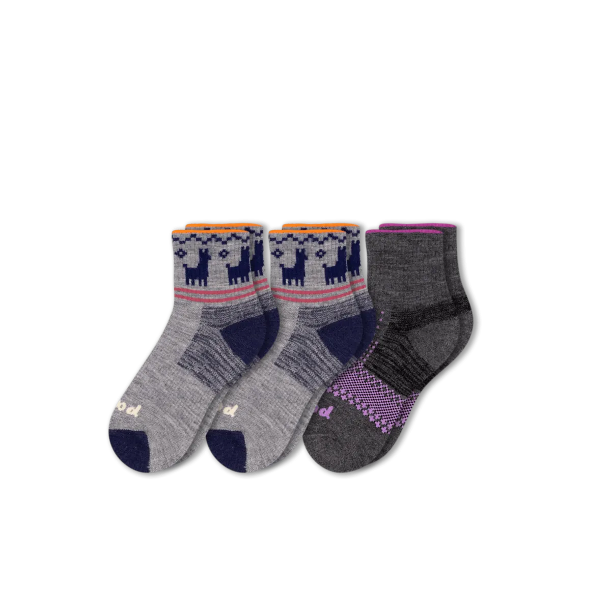 3 Pack - Women's Hiking Quarter Pacas Socks