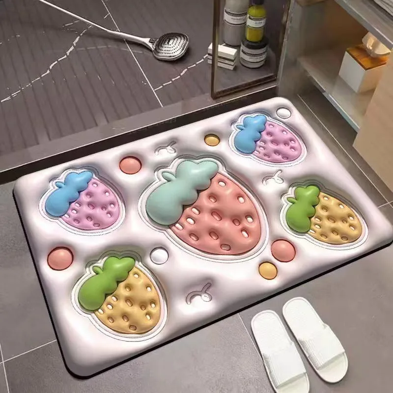 3D Visual Diatom mud Anti-Slip Absorbent Mat