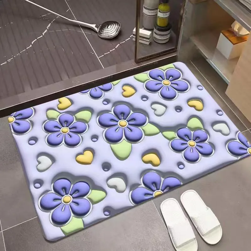 3D Visual Diatom mud Anti-Slip Absorbent Mat