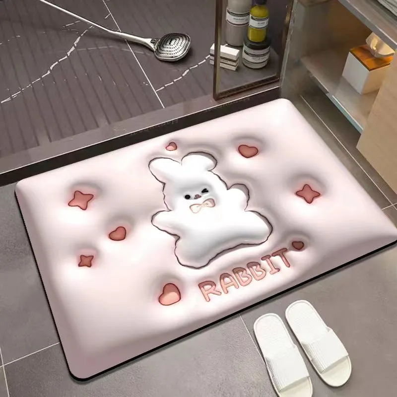 3D Visual Diatom mud Anti-Slip Absorbent Mat
