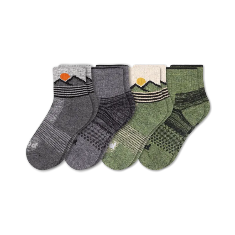 4 Pack - Men's Hiking Quarter Pacas Socks