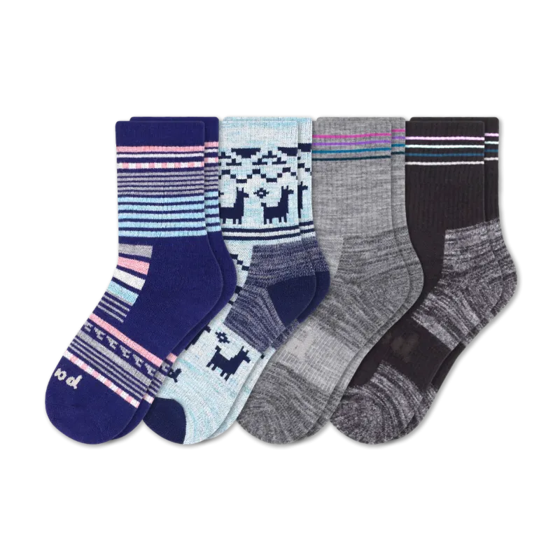 4 Pack - Women's Hiking Crew Pacas Socks