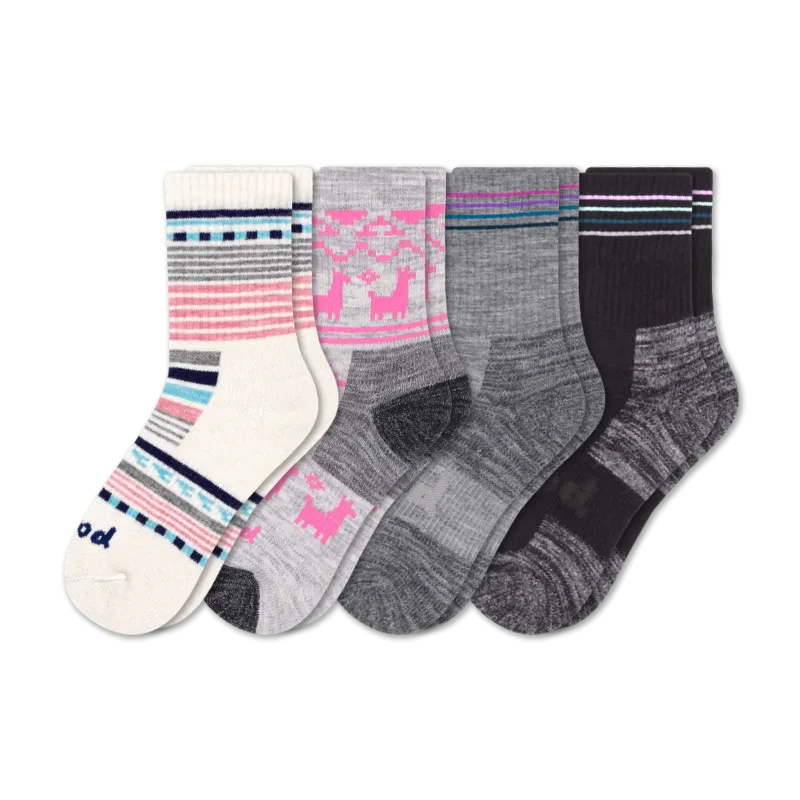 4 Pack - Women's Hiking Crew Pacas Socks