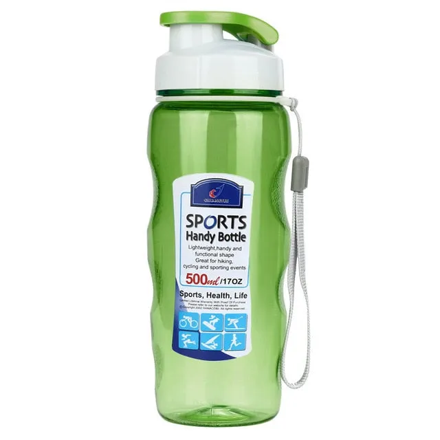 500ML Non-slip Portable Travel Sport Water Bottle