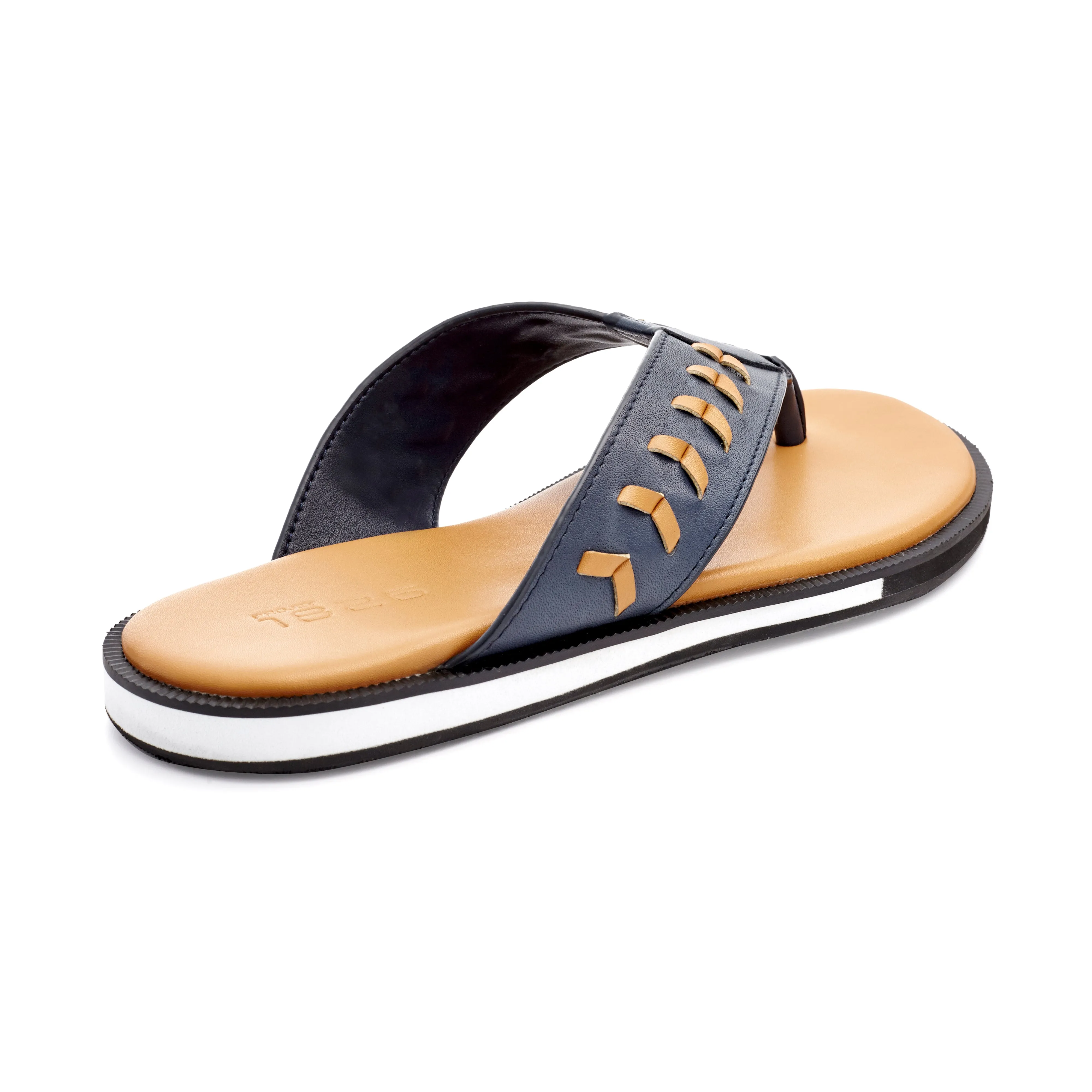 ACHEH THONG LEATHER SANDALS BLUE