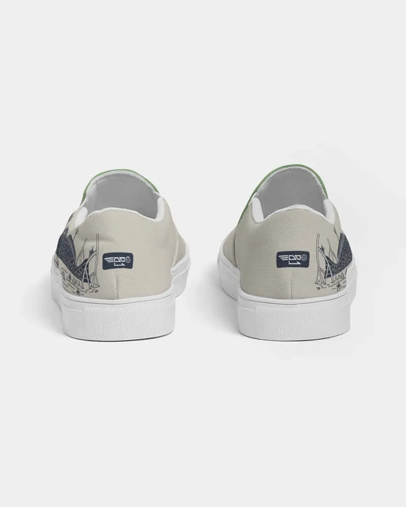 (ARTIST ORIGINAL) Mens Kettafly Lowrider Redfish Slip-On Canvas Shoe