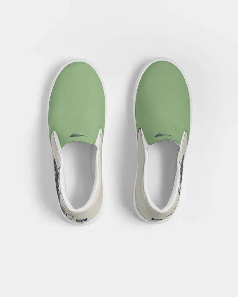 (ARTIST ORIGINAL) Mens Kettafly Lowrider Redfish Slip-On Canvas Shoe
