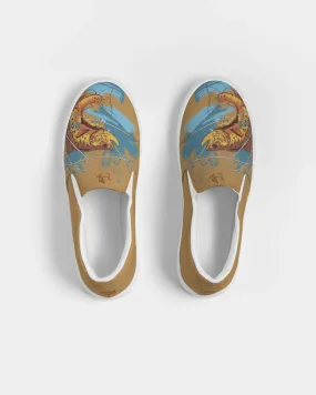(ARTIST ORIGINAL) Mens Stewart Forrest Brown Trout Slip-On Canvas Shoe (butter)