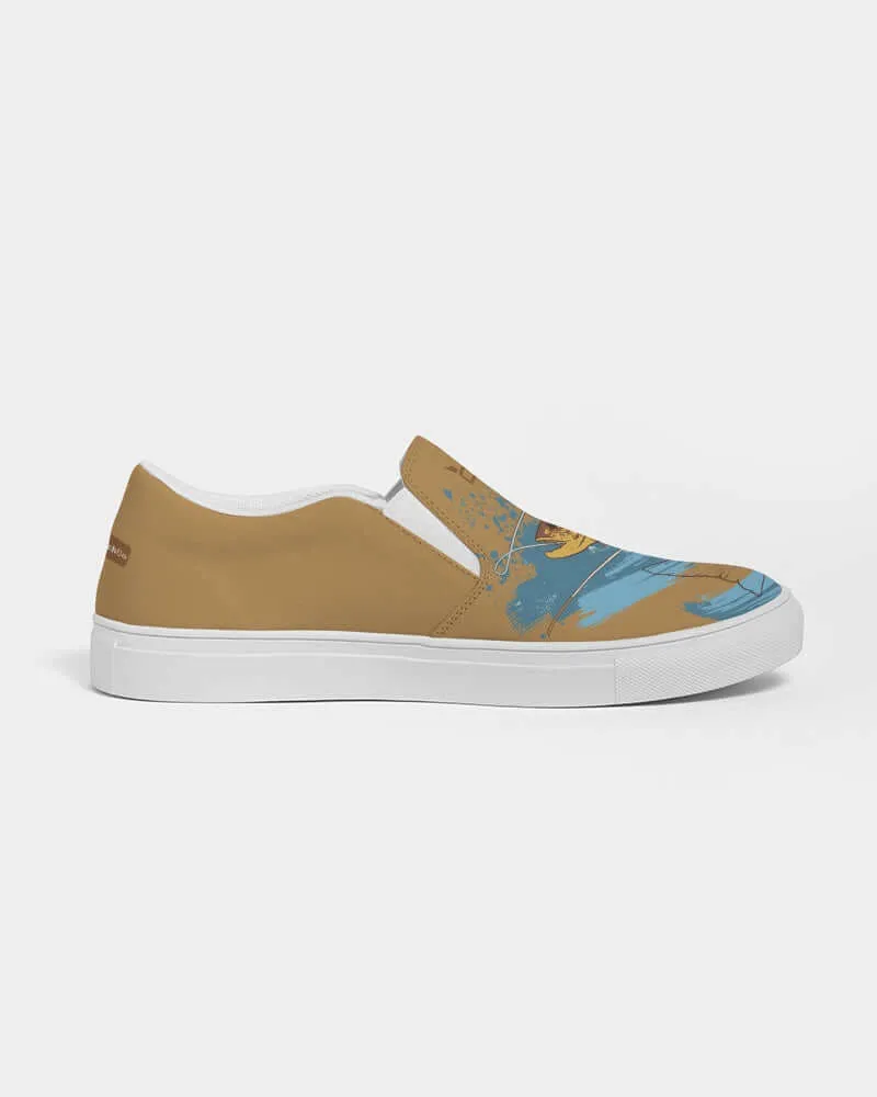 (ARTIST ORIGINAL) Mens Stewart Forrest Brown Trout Slip-On Canvas Shoe (butter)