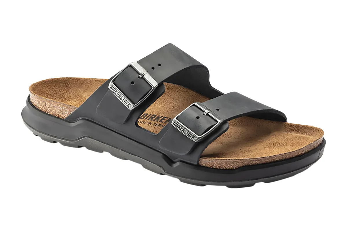 Birkenstock Arizona Cross Town R Black Waxy/Oiled Leather Mens
