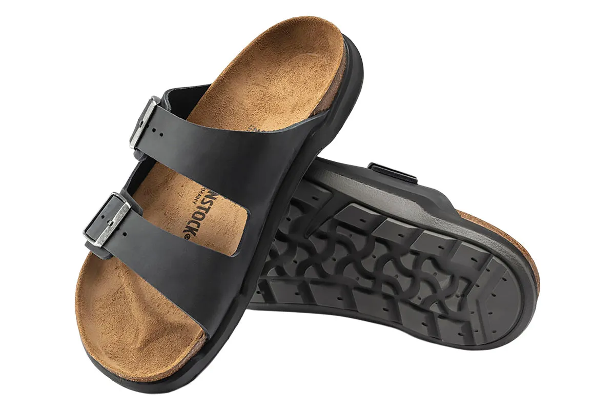 Birkenstock Arizona Cross Town R Black Waxy/Oiled Leather Mens