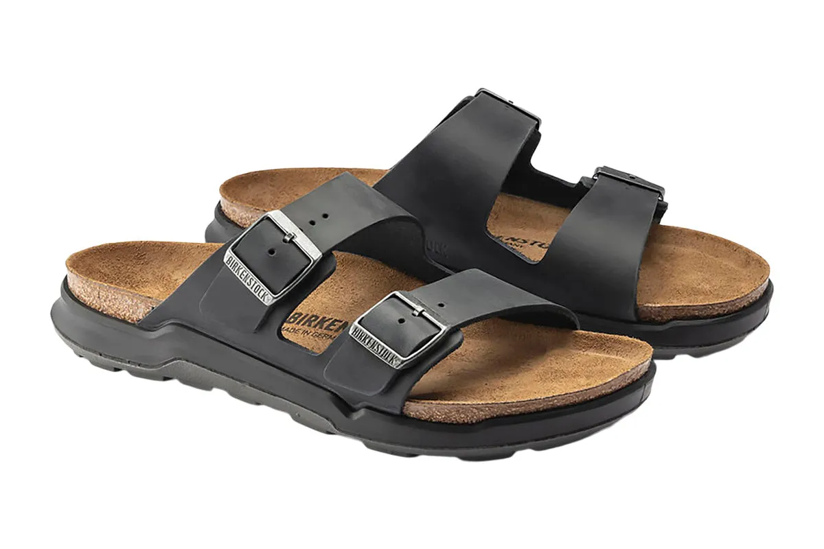Birkenstock Arizona Cross Town R Black Waxy/Oiled Leather Mens