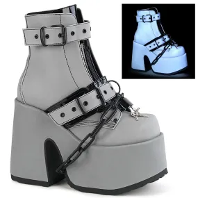 CAMEL-205 Demoniacult Alternative Footwear Women's Chunky Ankle Boots