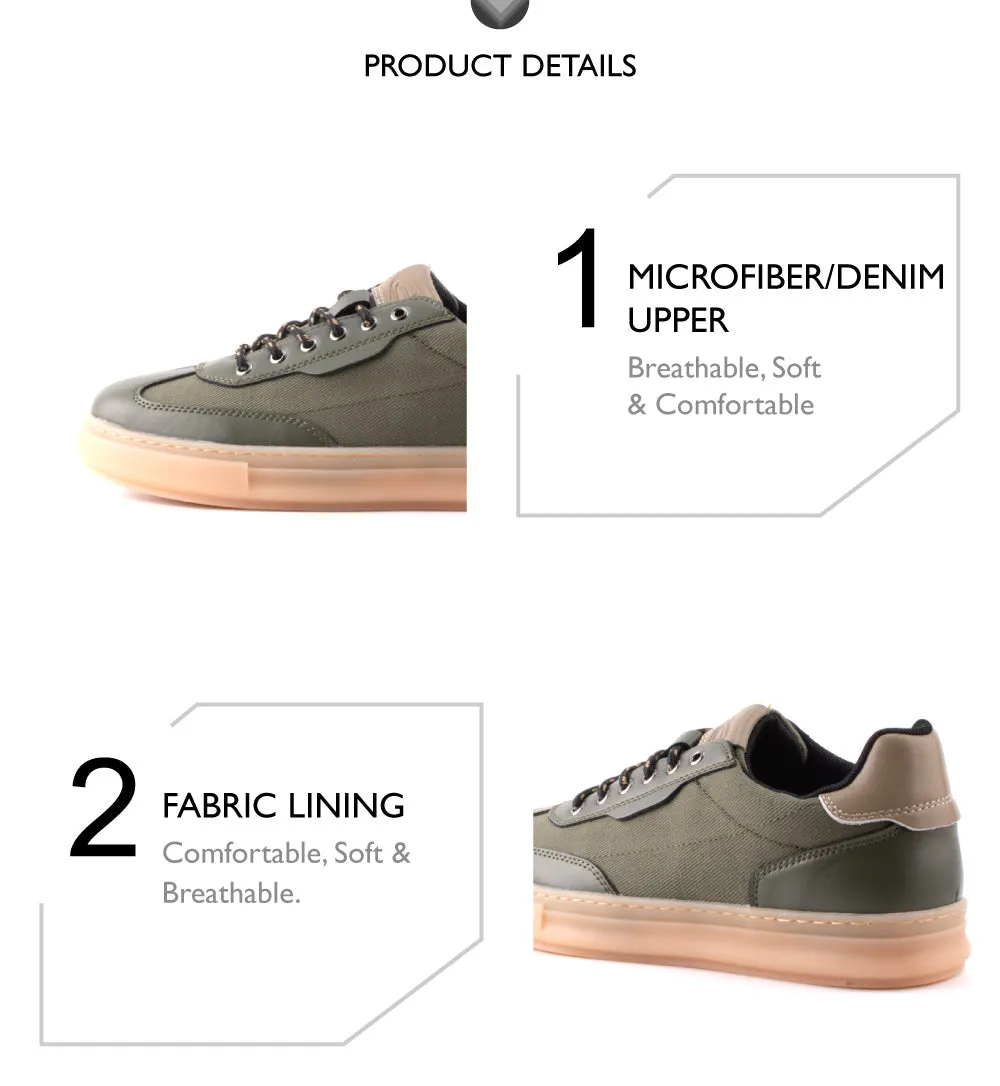 camel active Cool Denim Sneakers Men Olive FAFNIR 822409-HX1SVC-7 OLIVE