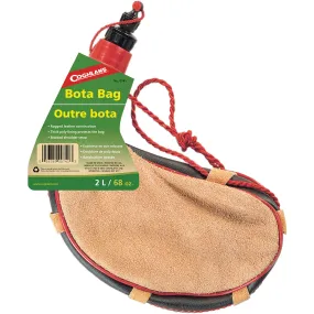 Coghlan's Bota Bag, 2-Liter Rugged Leather Spanish Wine Skin Heavy Poly Lining