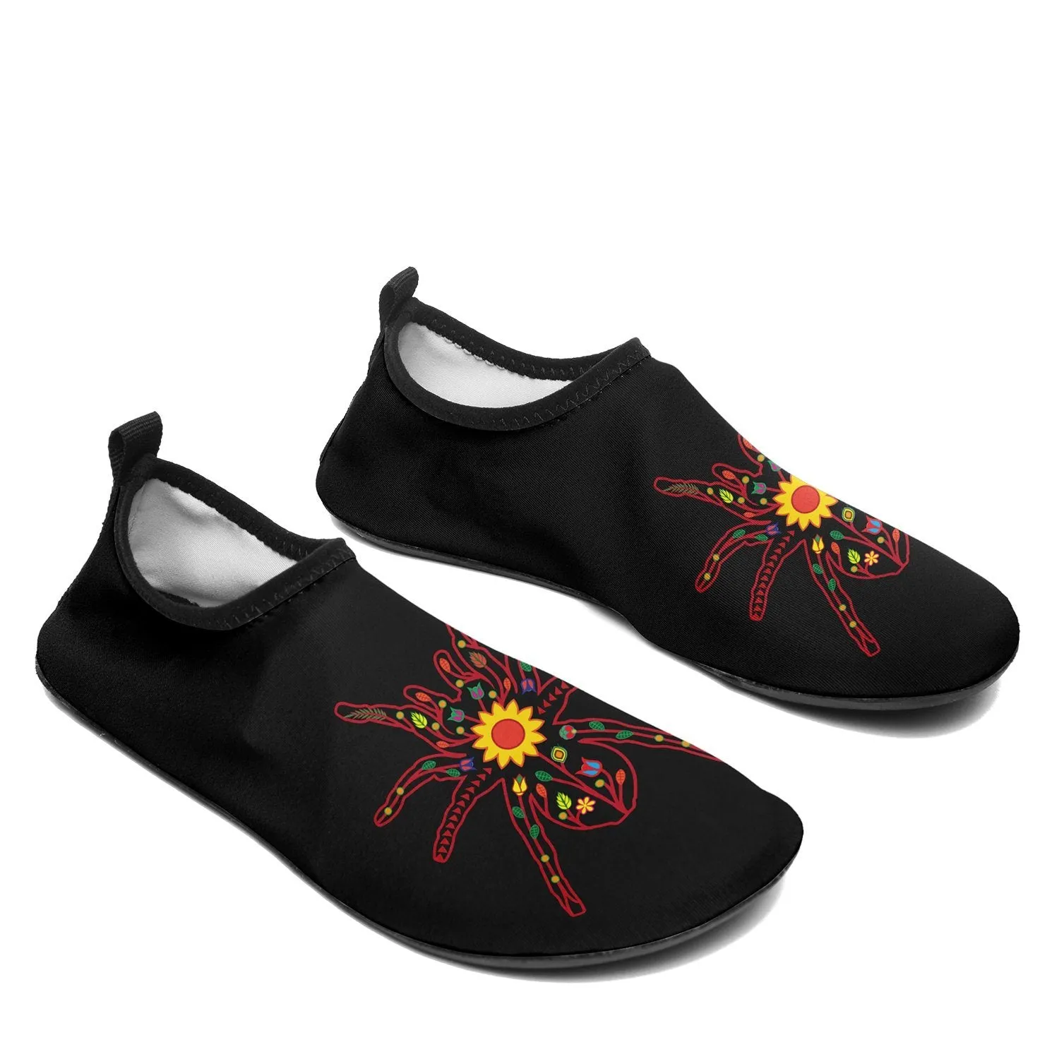 Floral Spider Sockamoccs Slip On Shoes