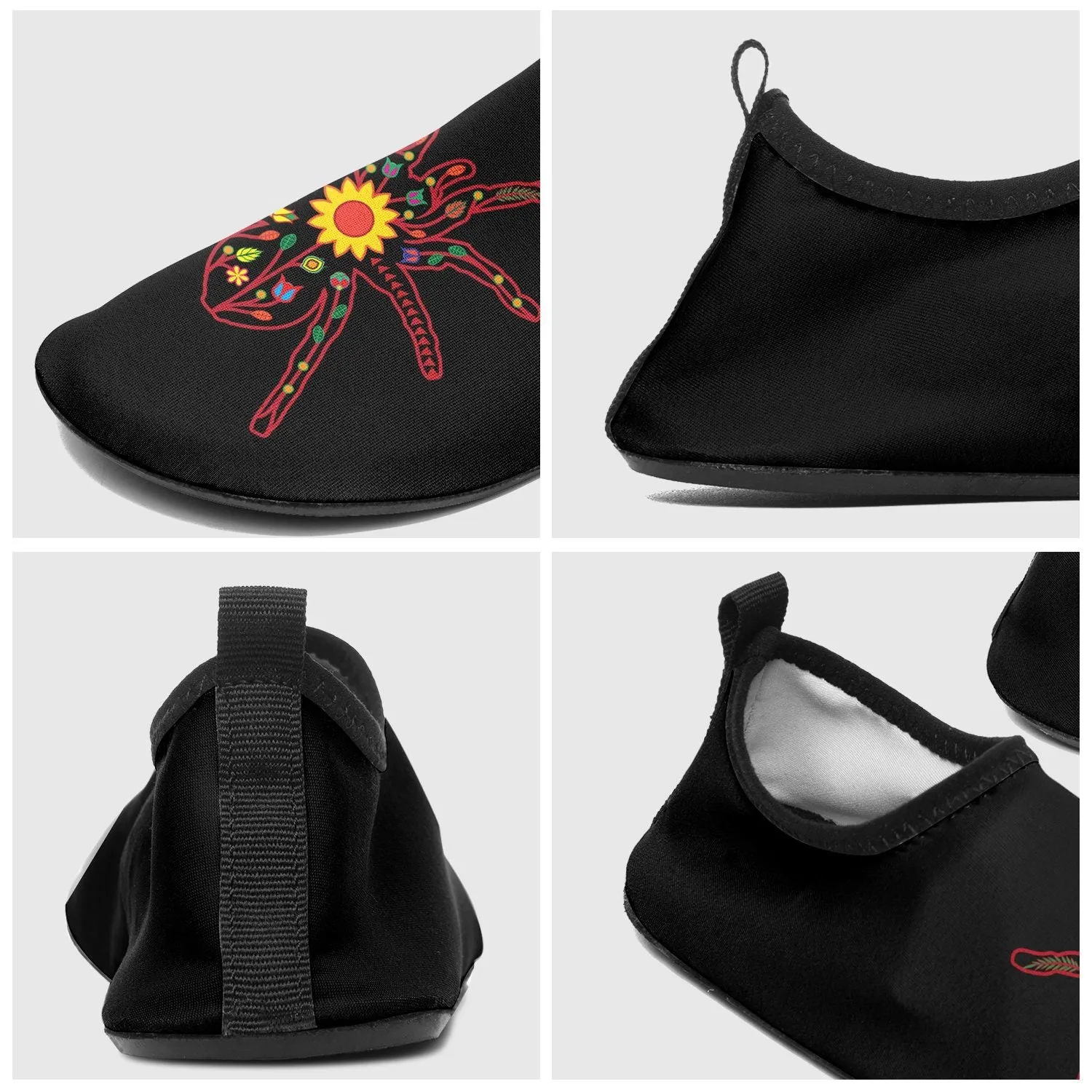Floral Spider Sockamoccs Slip On Shoes