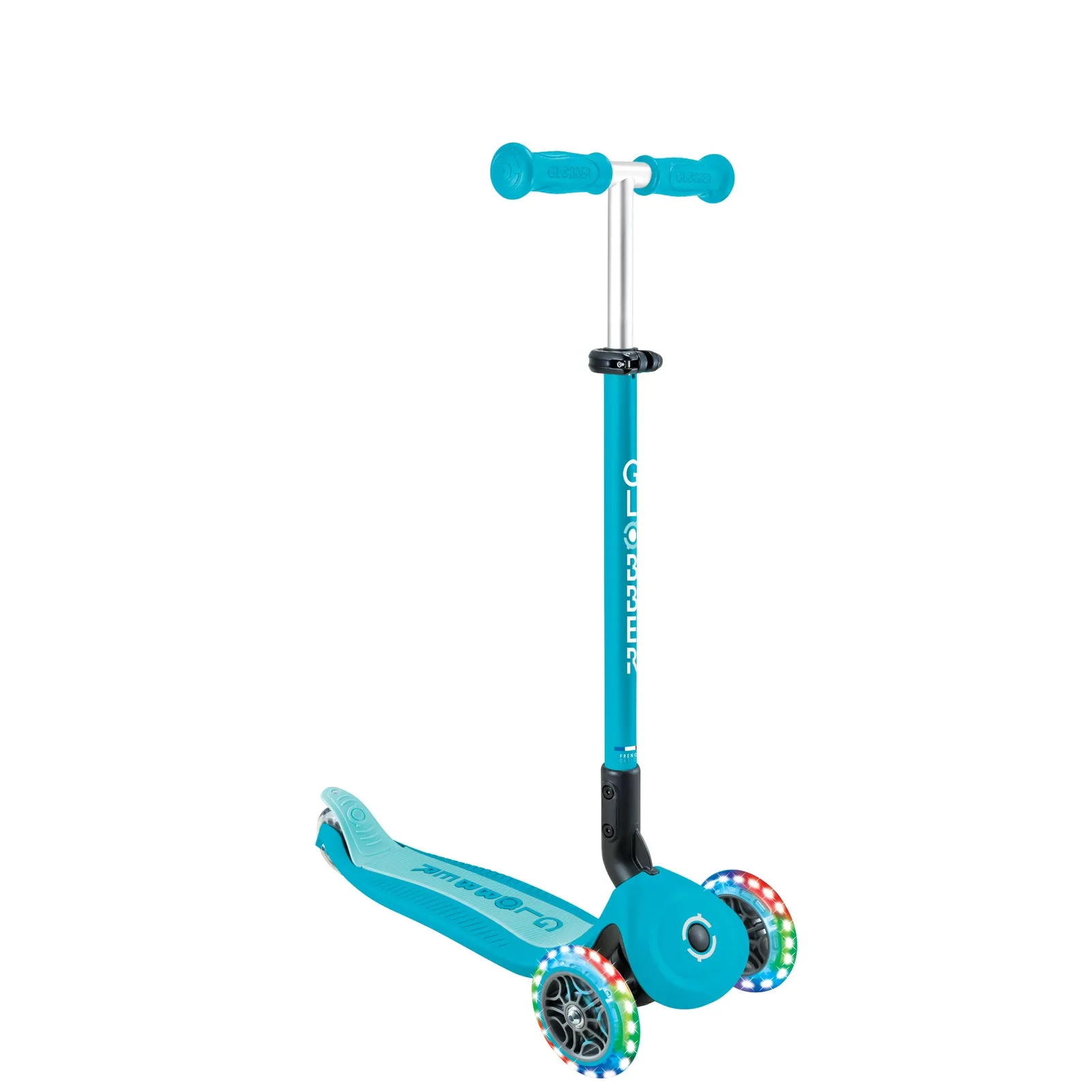 Globber Go Up Active Lights 360 - Aqua/Soft Cyan