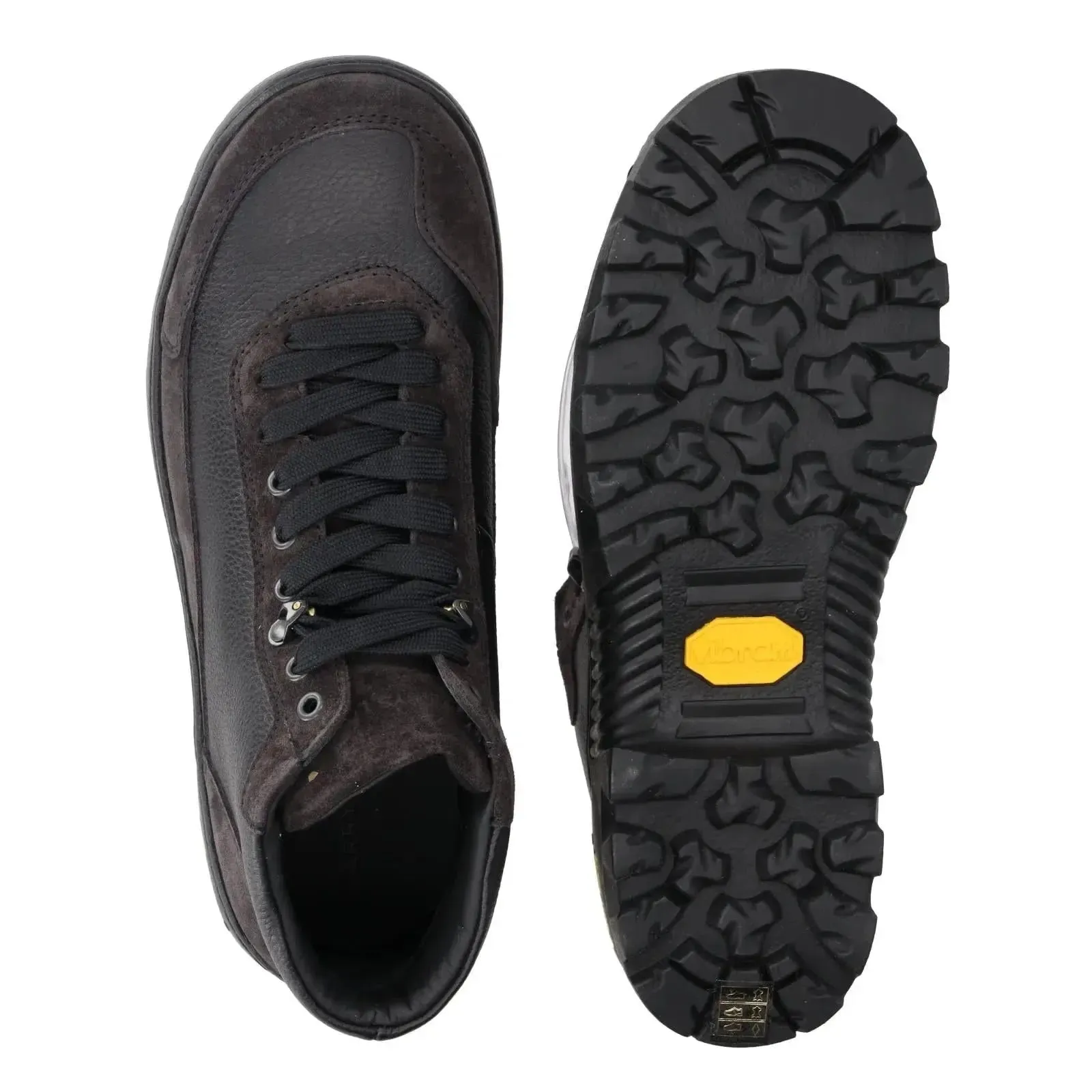 Harrys Of London Eccles Suede/Milled Leather Walking Boot Charcoal/Black
