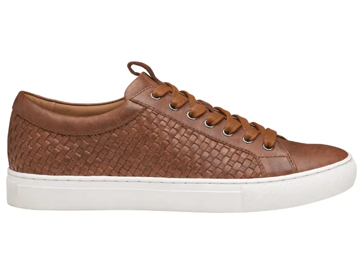 Johnston & Murphy Men's Banks Woven Sneakers- Tan