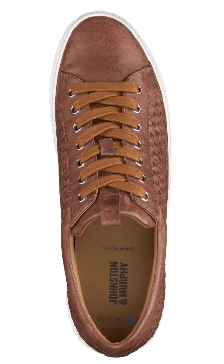 Johnston & Murphy Men's Banks Woven Sneakers- Tan