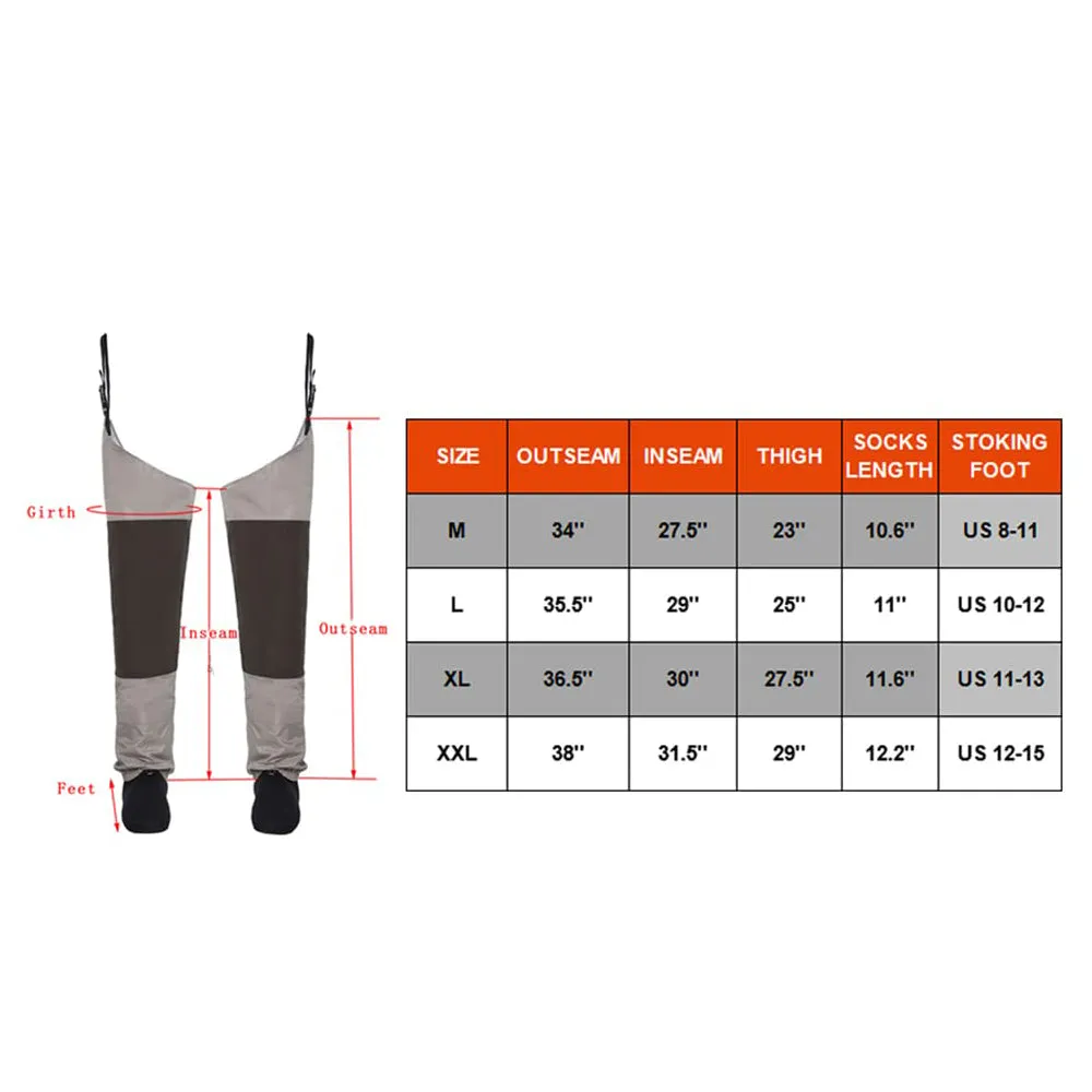 Kylebooker Waterproof Breathable Stocking Foot Hip Waders -KB006