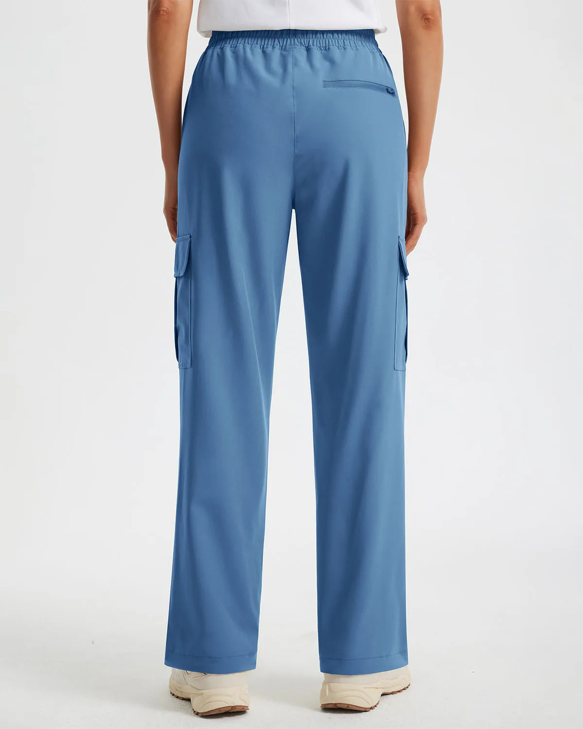 Libin Women's Drawstring Multiple Pockets Casual Cargo Pants Regular-29''