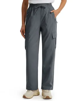 Libin Women's Drawstring Multiple Pockets Casual Cargo Pants Regular-29''
