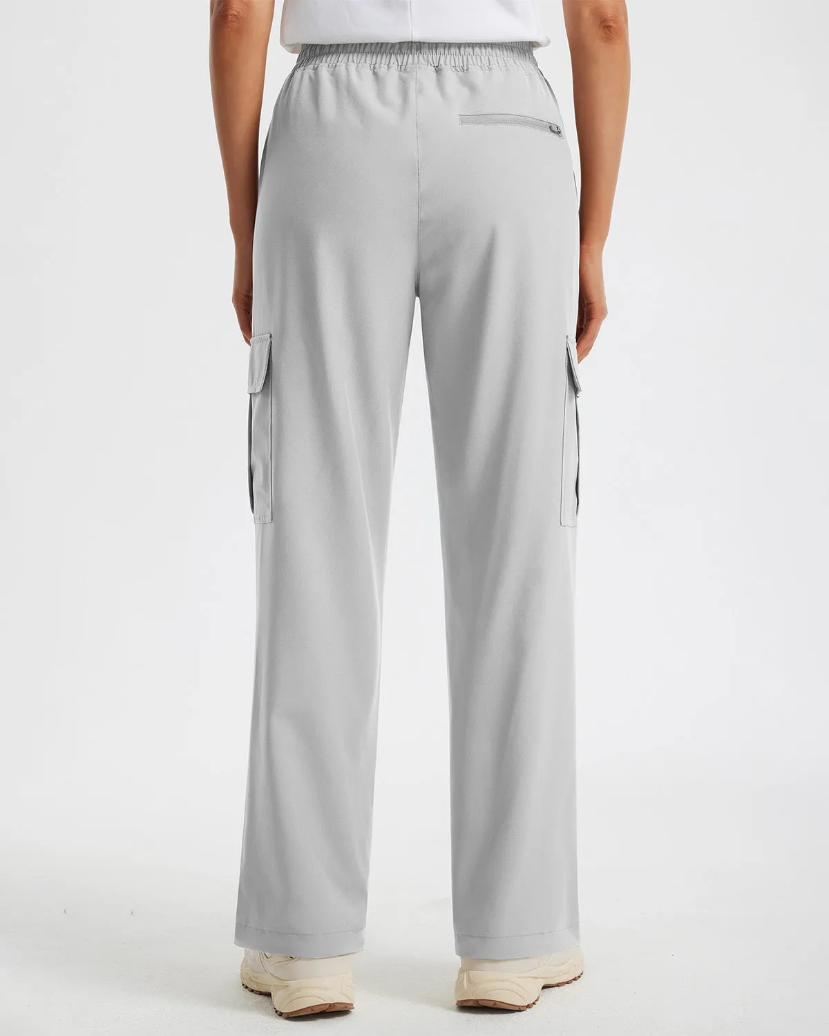 Libin Women's Drawstring Multiple Pockets Casual Cargo Pants Regular-29''