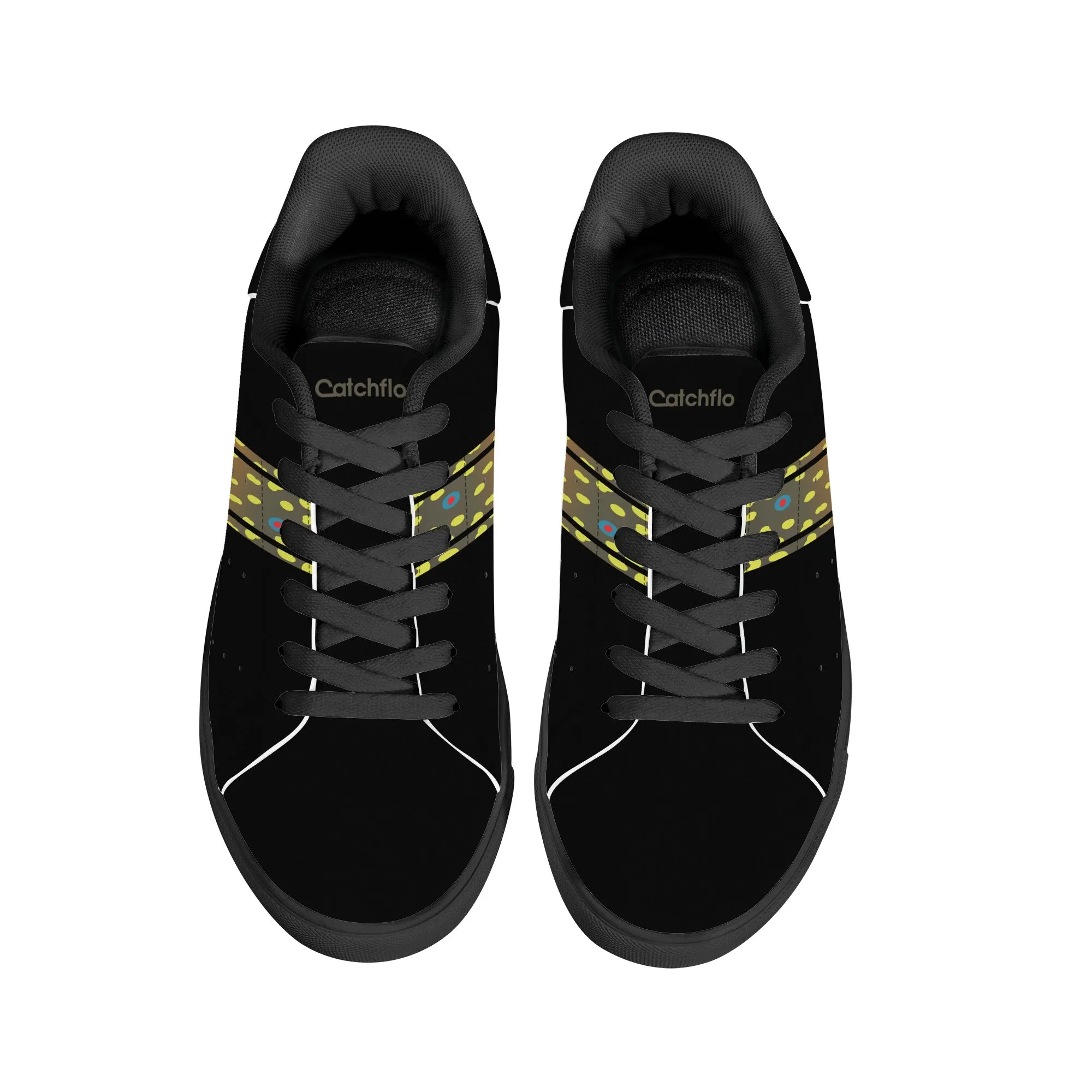 Mens Brookietown Racer Vegan Leather Sneaker (black)