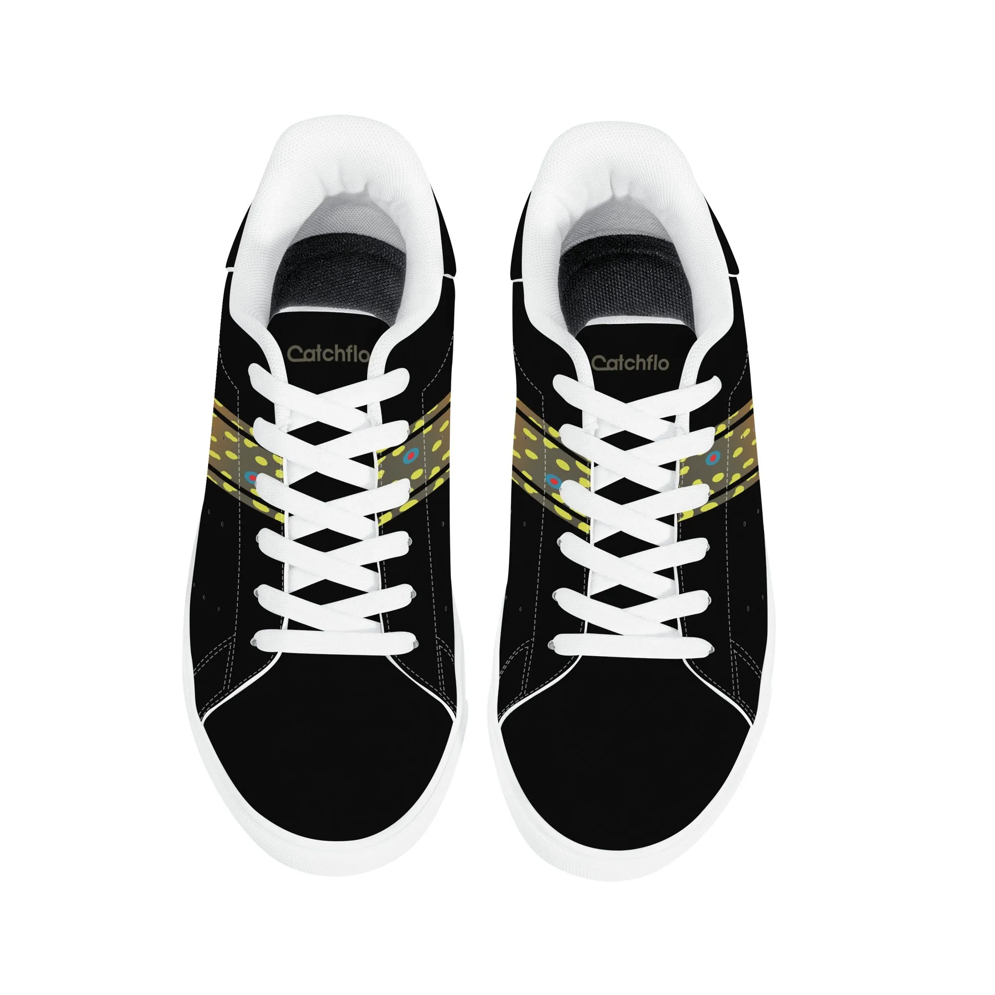 Mens Brookietown Racer Vegan Leather Sneaker (black)