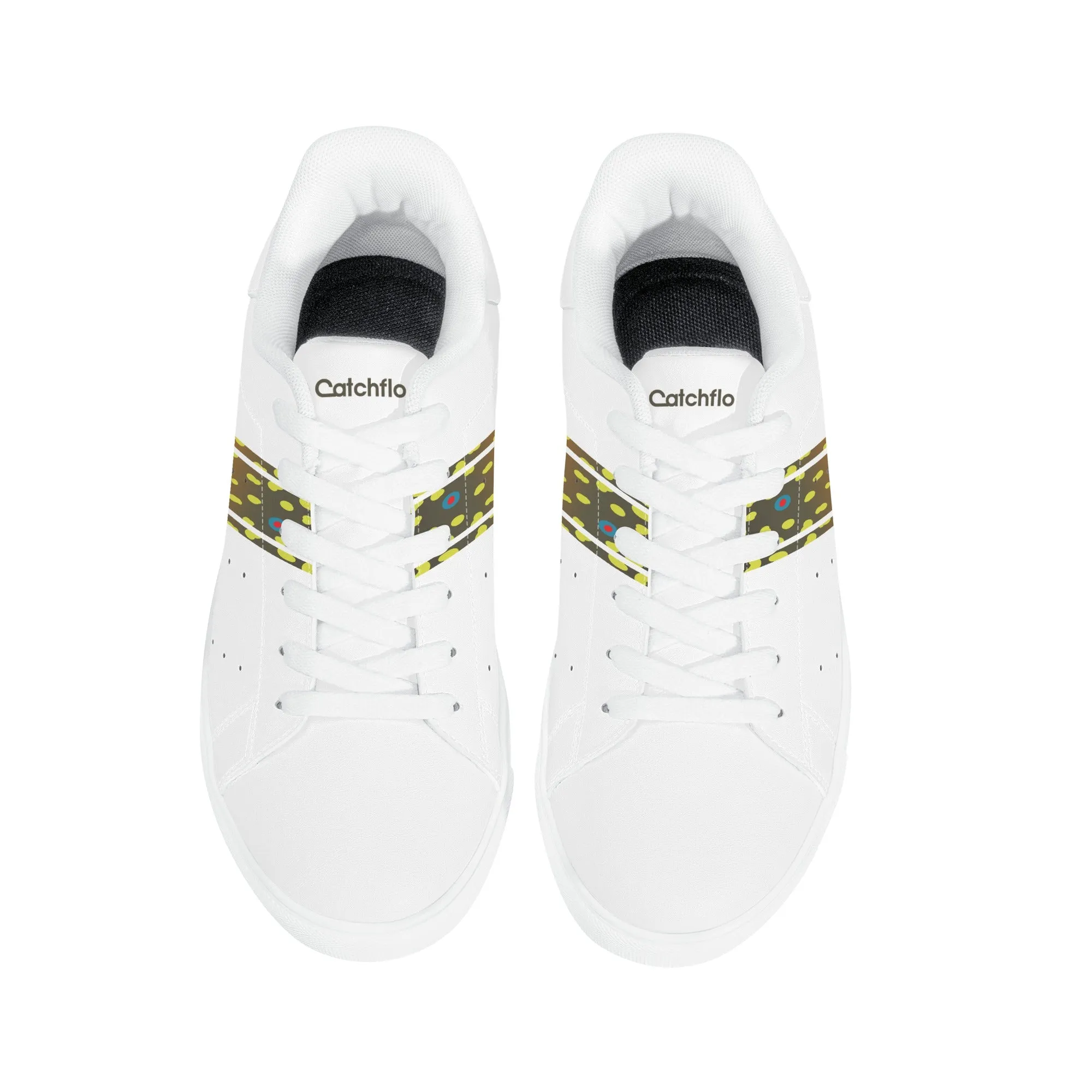 Mens Brookietown Racer Vegan Leather Sneaker (white)