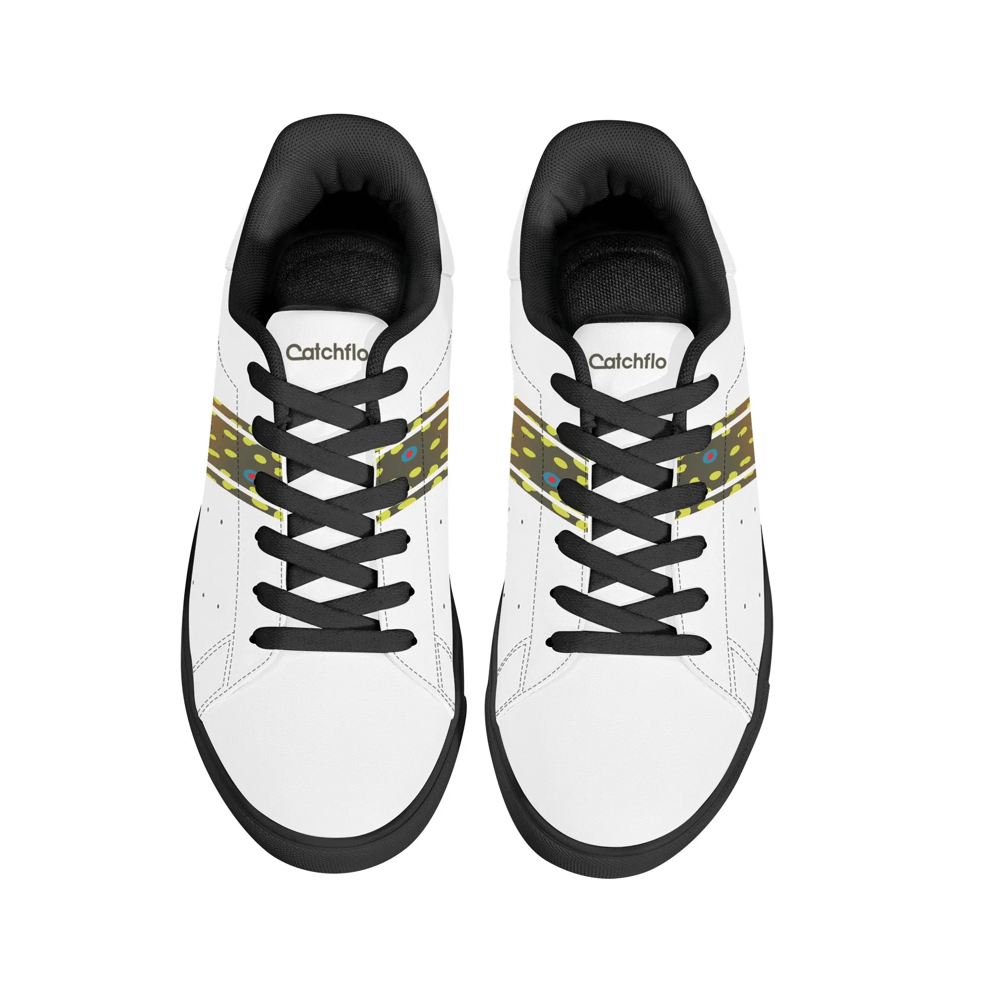 Mens Brookietown Racer Vegan Leather Sneaker (white)