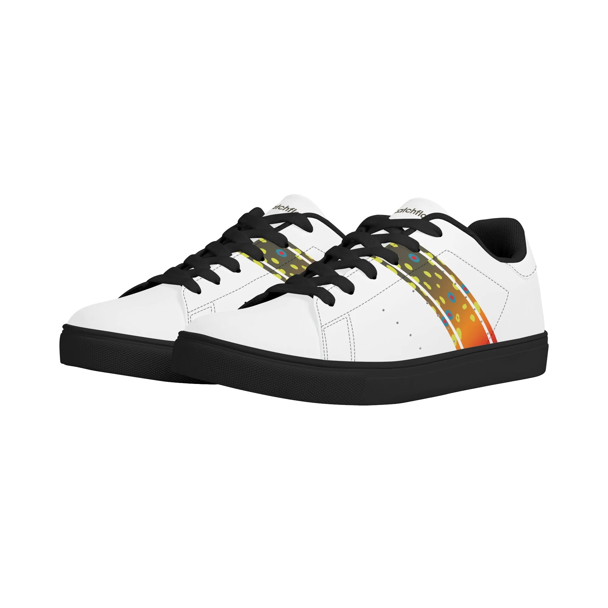 Mens Brookietown Racer Vegan Leather Sneaker (white)
