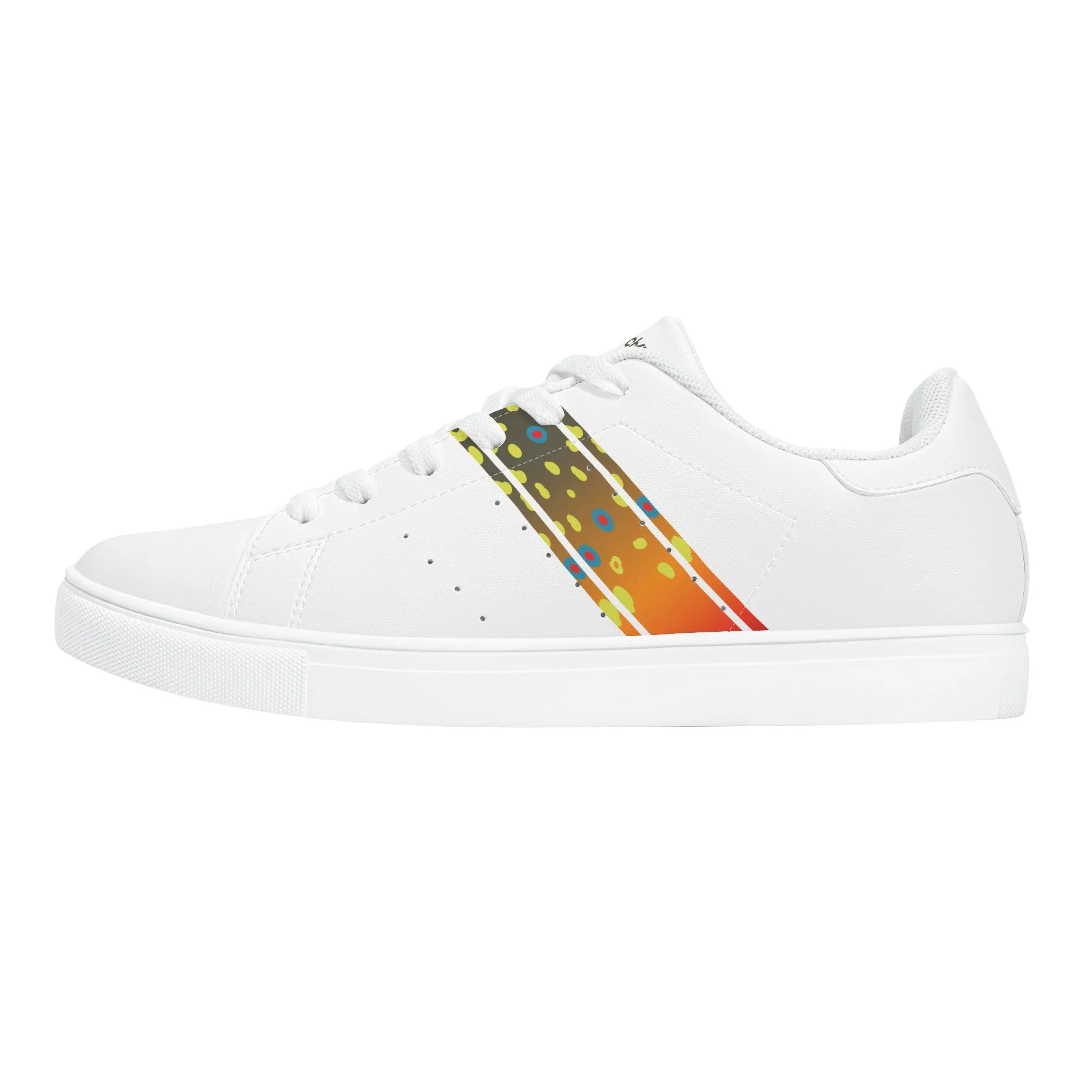 Mens Brookietown Racer Vegan Leather Sneaker (white)