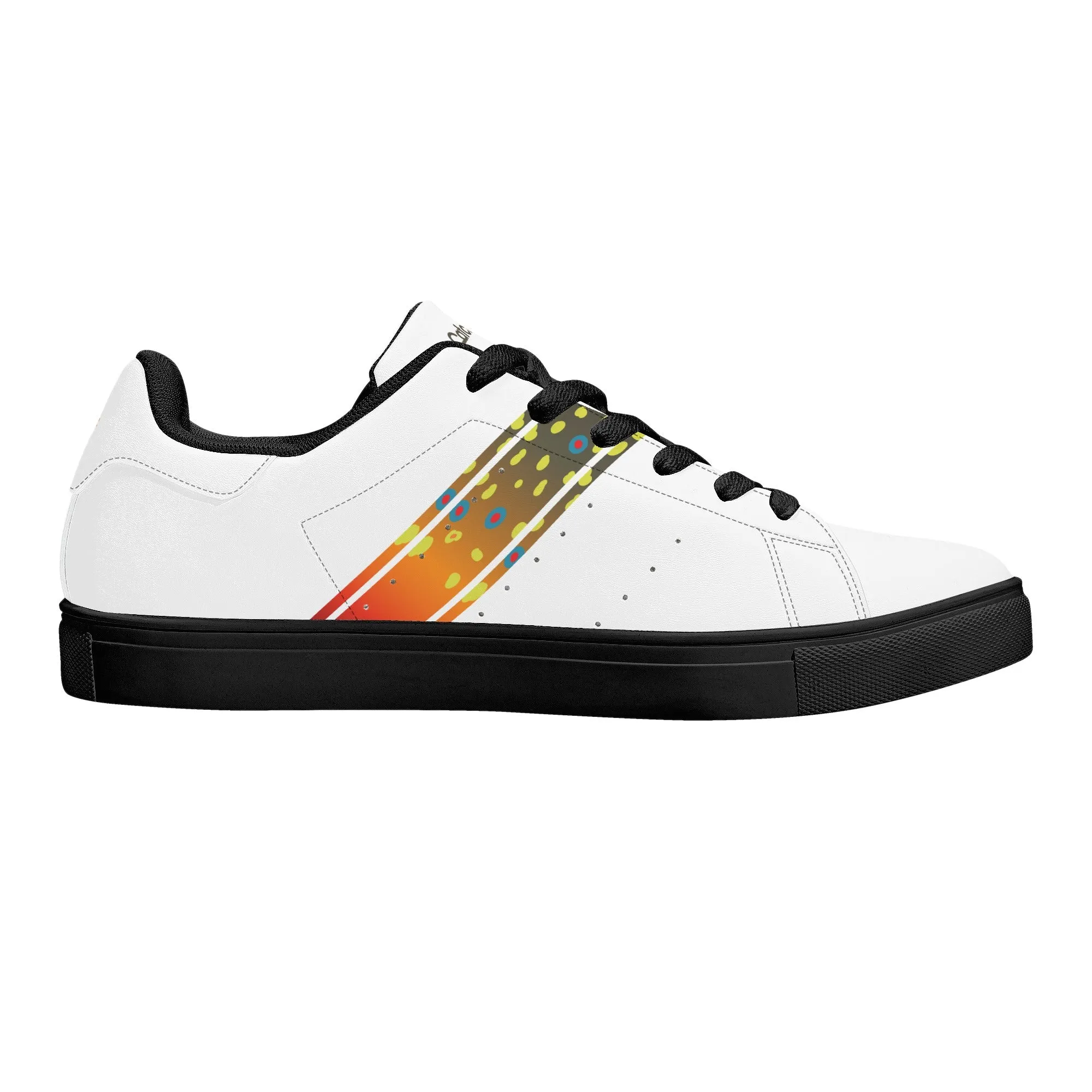 Mens Brookietown Racer Vegan Leather Sneaker (white)