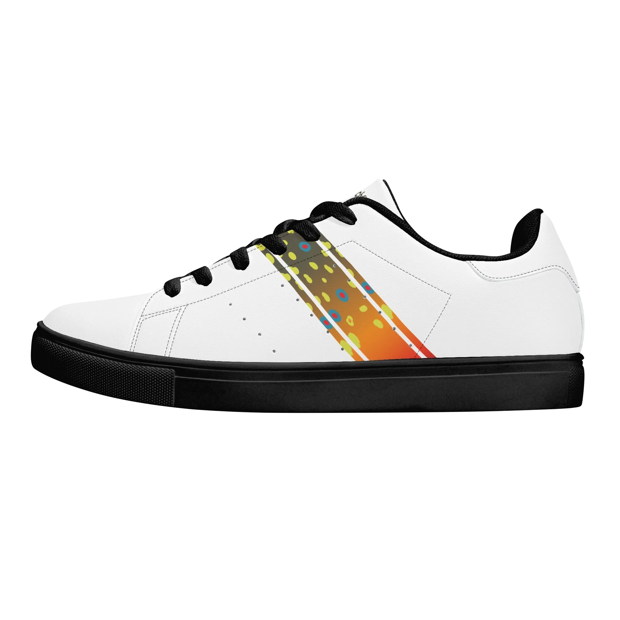 Mens Brookietown Racer Vegan Leather Sneaker (white)
