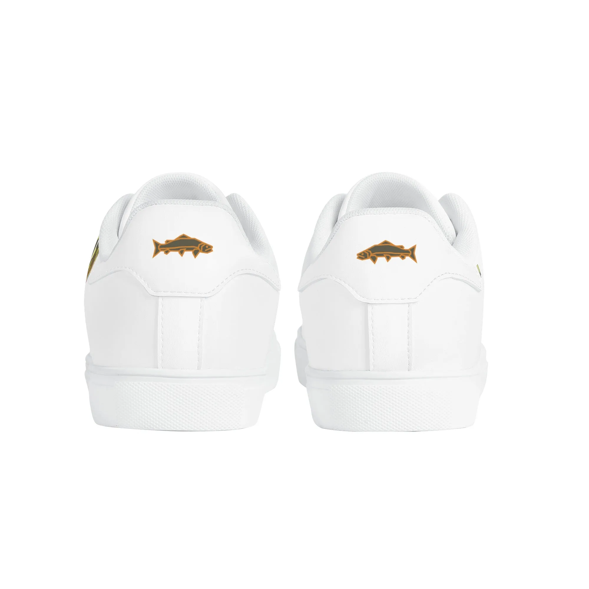 Mens Brookietown Racer Vegan Leather Sneaker (white)