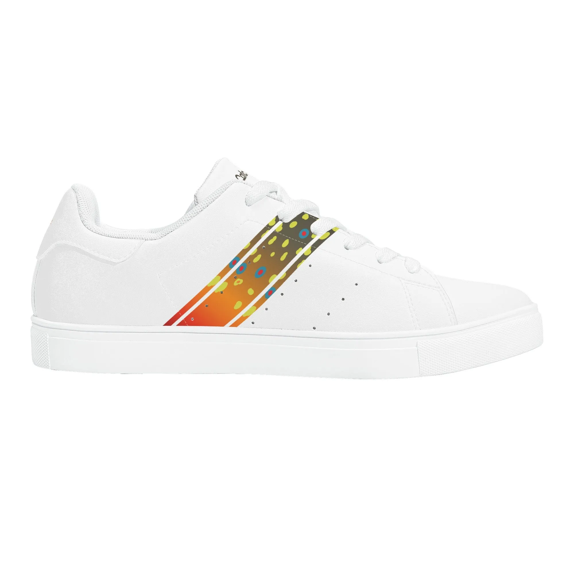 Mens Brookietown Racer Vegan Leather Sneaker (white)