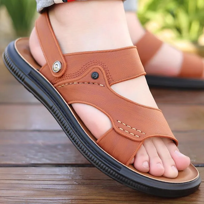 Men's Soft Sole Cushioned Leather Sandals