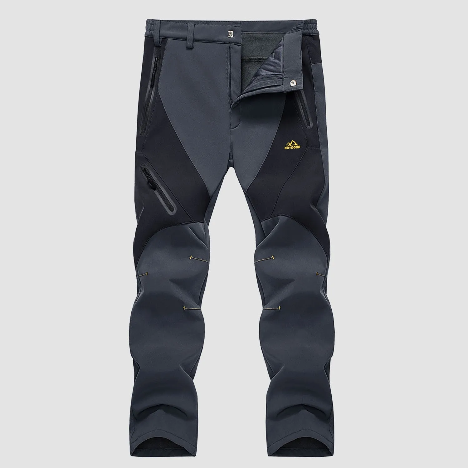 Men's Winter Pants Snow Pants Fleece Lined Water Resistant with 4 Zip Pockets Skiing Pants