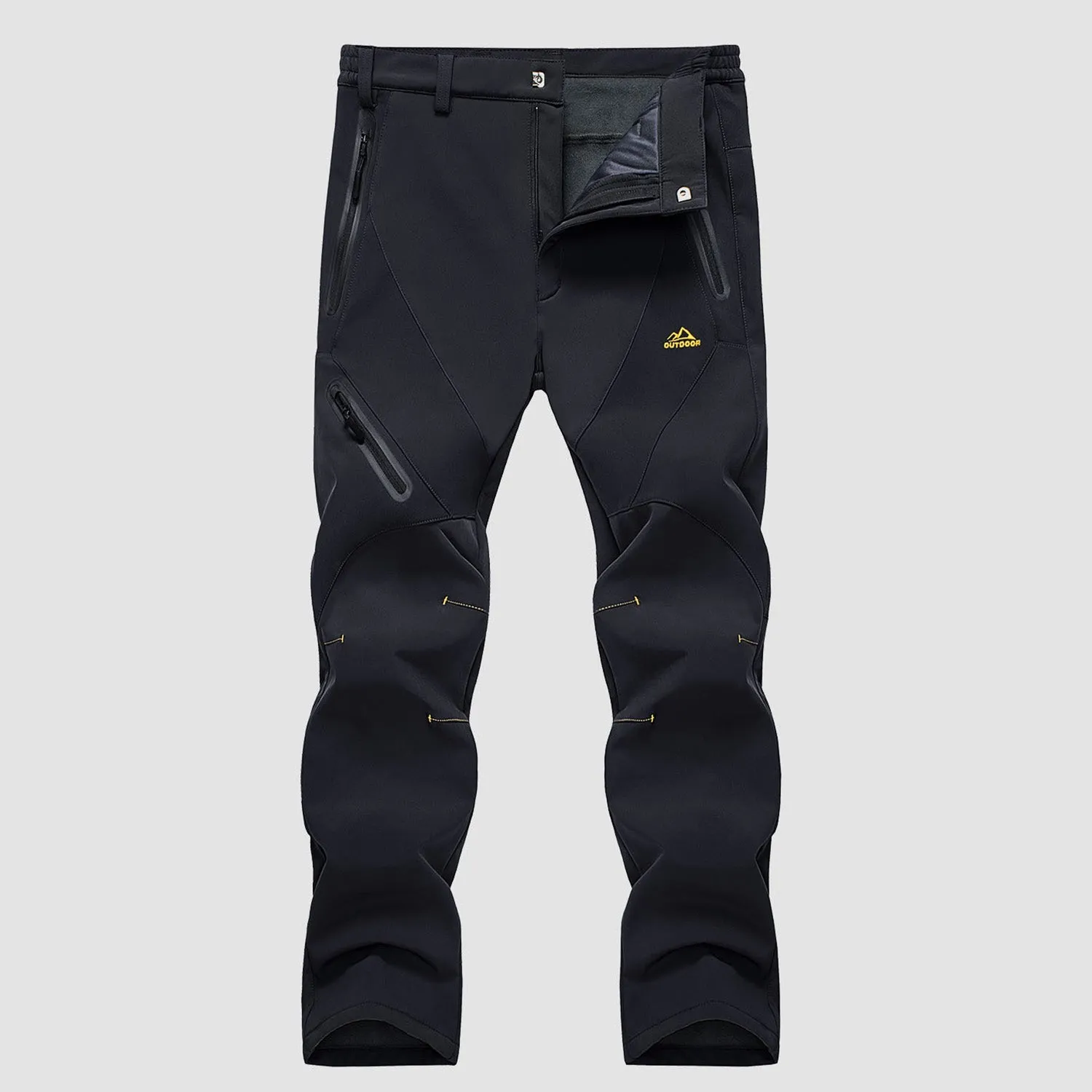 Men's Winter Pants Snow Pants Fleece Lined Water Resistant with 4 Zip Pockets Skiing Pants