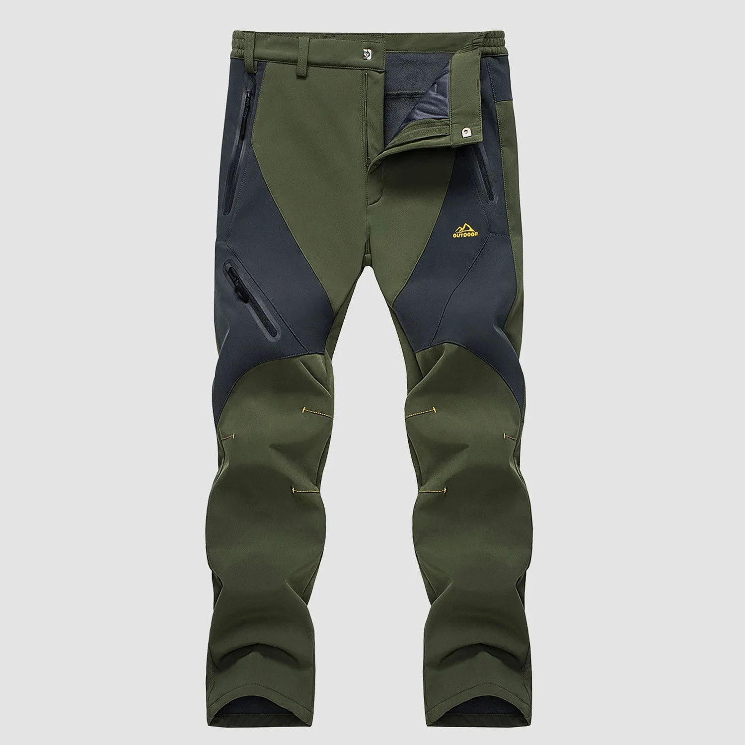 Men's Winter Pants Snow Pants Fleece Lined Water Resistant with 4 Zip Pockets Skiing Pants