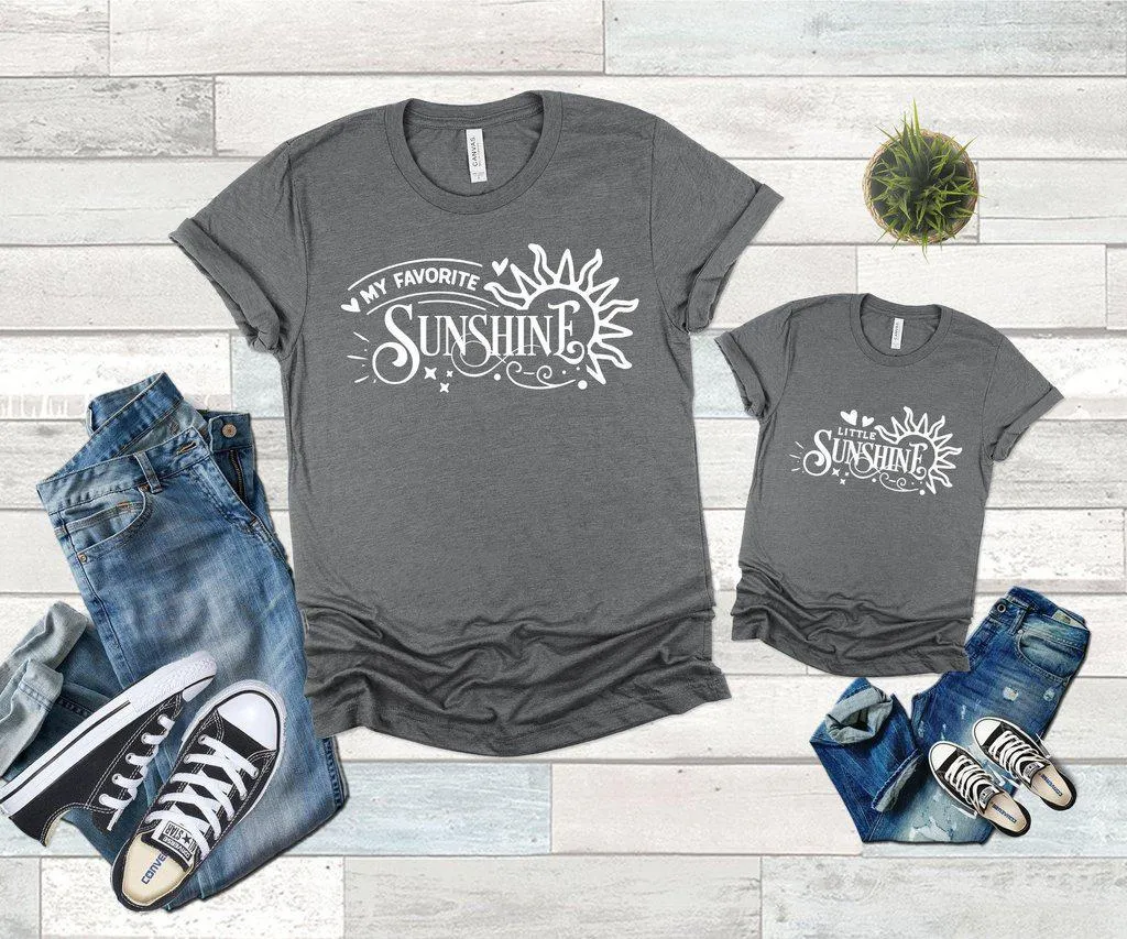 My Favorite Sunshine Little Sunshine Family Shirts