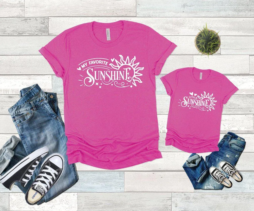 My Favorite Sunshine Little Sunshine Family Shirts