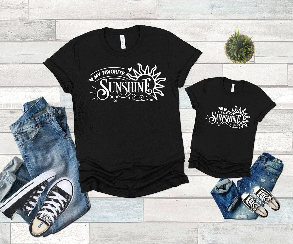My Favorite Sunshine Little Sunshine Family Shirts