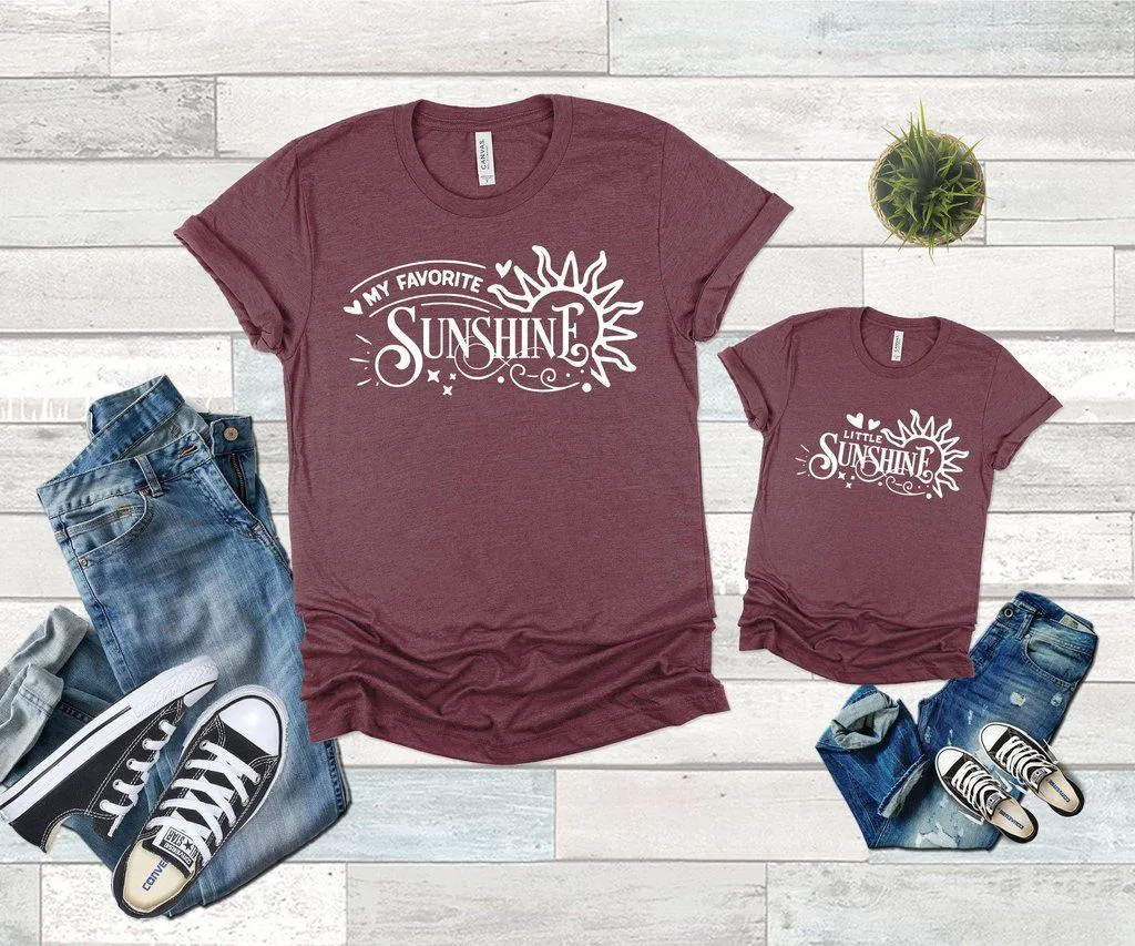 My Favorite Sunshine Little Sunshine Family Shirts