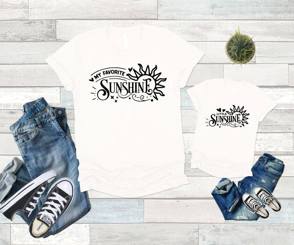 My Favorite Sunshine Little Sunshine Family Shirts
