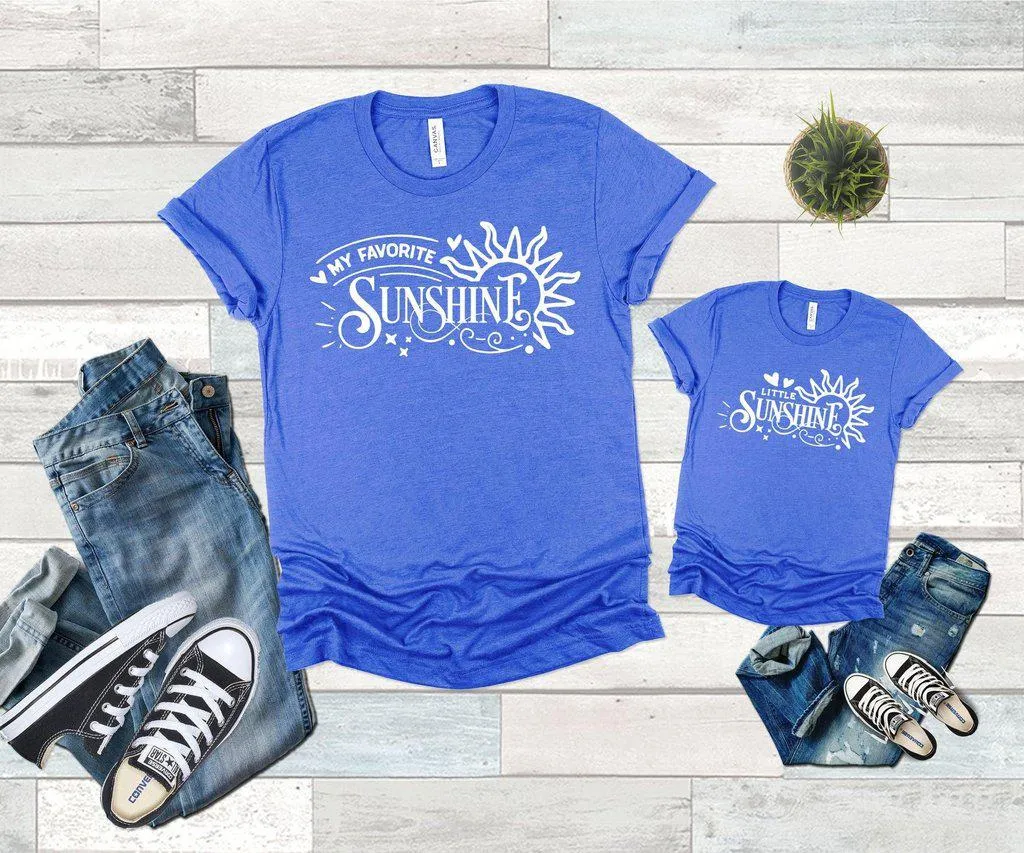 My Favorite Sunshine Little Sunshine Family Shirts